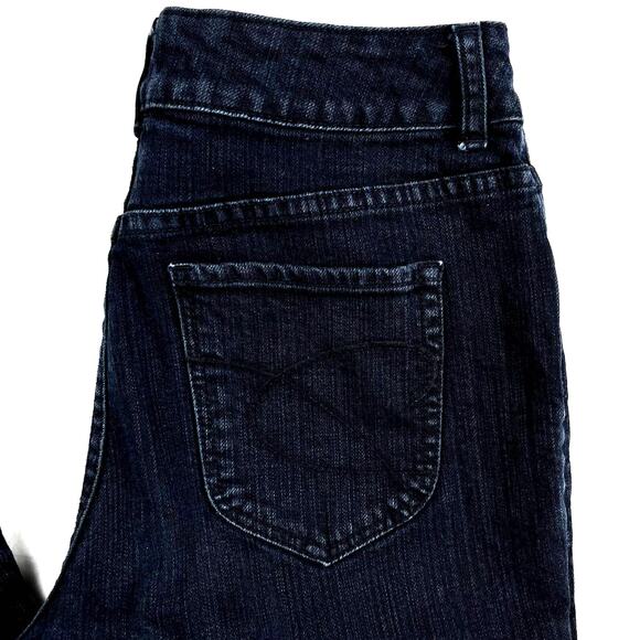 Chico's .5 Platinum Denim Charm Jean Bootcut Dark Wash Blue Jeans Womens 6 - Picture 2 of 12